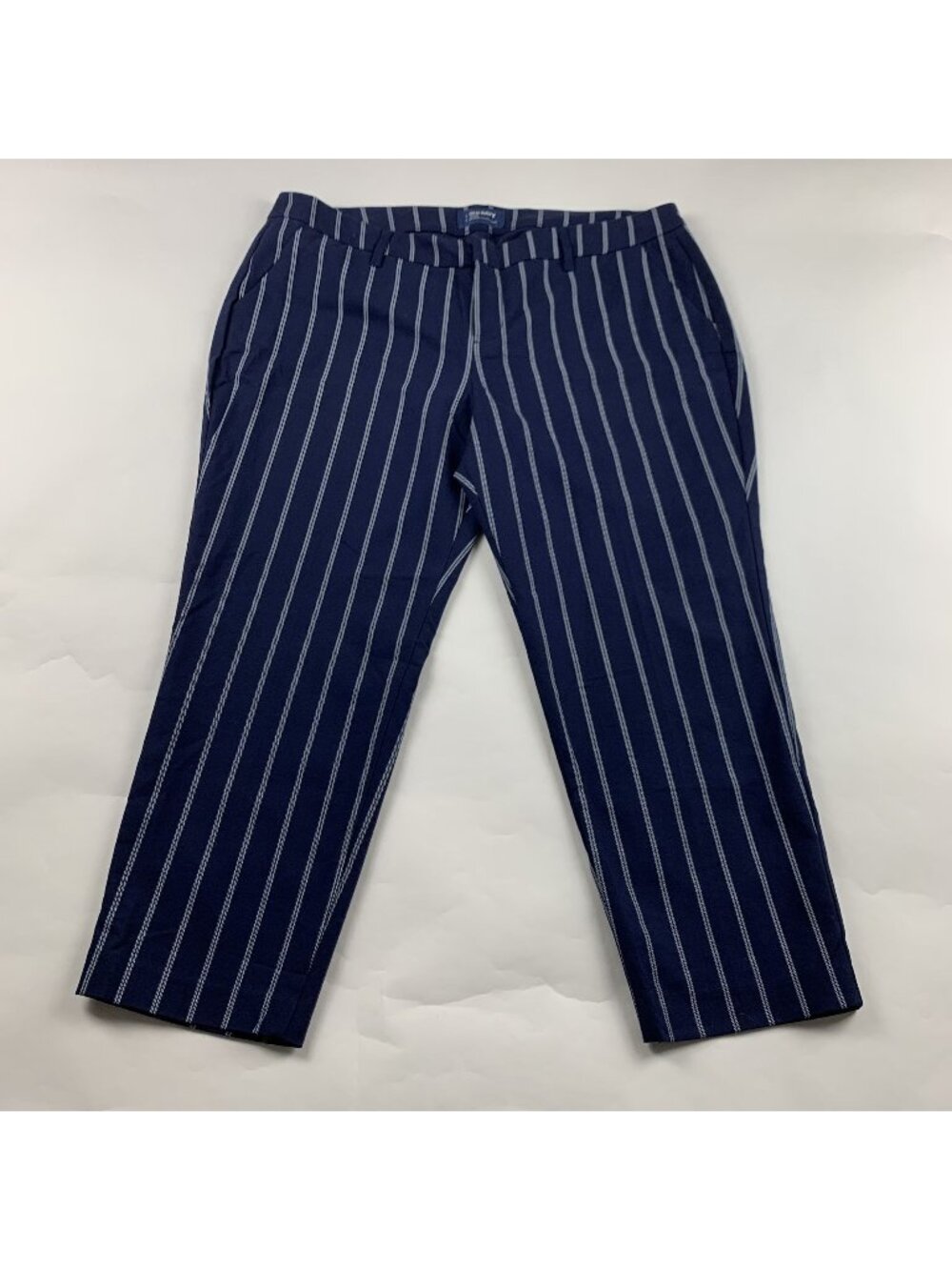 PETITE Old Navy Dark Blue Pinstripe Harper Pant 14P